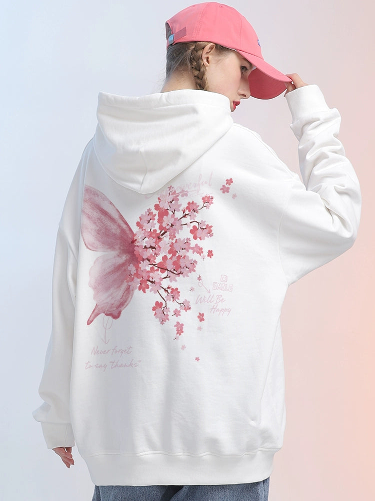 BUTTERFLY AND CHERRY BLOSSOM HOODIE