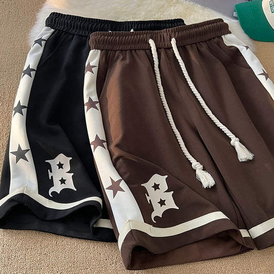 B & STARS patchwork shorts