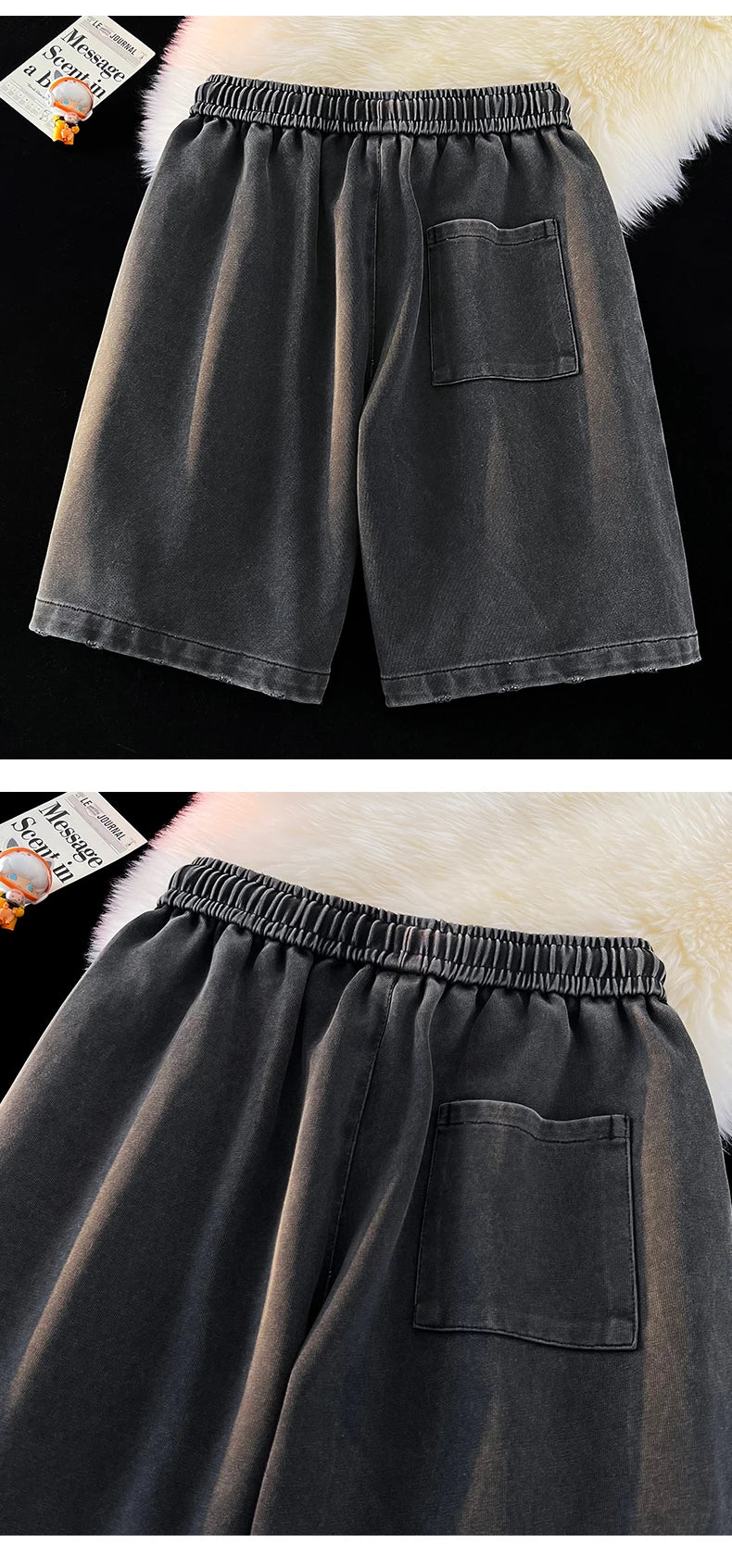 SHORTS WITH WASHED KNEE LENGTH