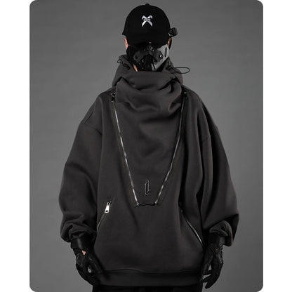 DECO ZIPPER STYLE PULLOVER HOODIE