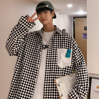 Only &PR oversize shirt in black and white