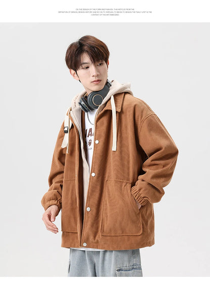 THE CORDUROY TWO SHADE AND HOODIE
