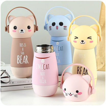 cat thermos, thermos, cat mug Cat Face Thermos
