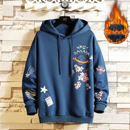 hoodie, men hoodie, sweatshirt, hoodiesweatshirt Sakura Hoodie Blue / M Men's winter hoodies plus velvet CJWY152653226ZA