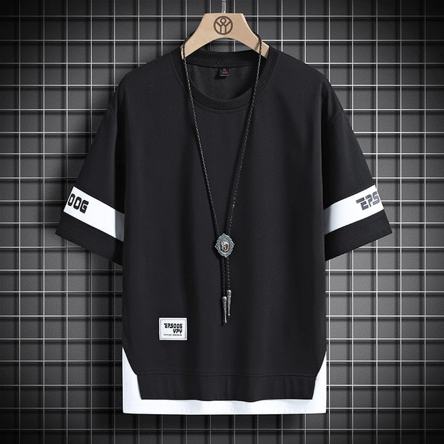 Tshirt Black / M FOR 155 CM 55KG Men's loose fit t shirt o-neck TVT:6804213020796.08