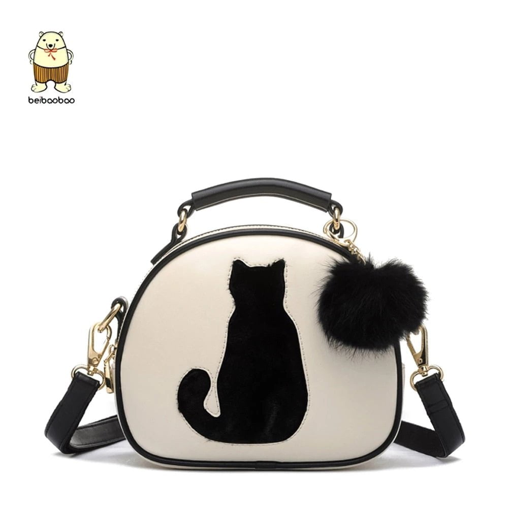 cat bag, shoulder bag, crossbody bag, leahter shoulder bag, cat women shoulder bag, cat canvas bag, ladies bag Vogue Cat Star Handbag.