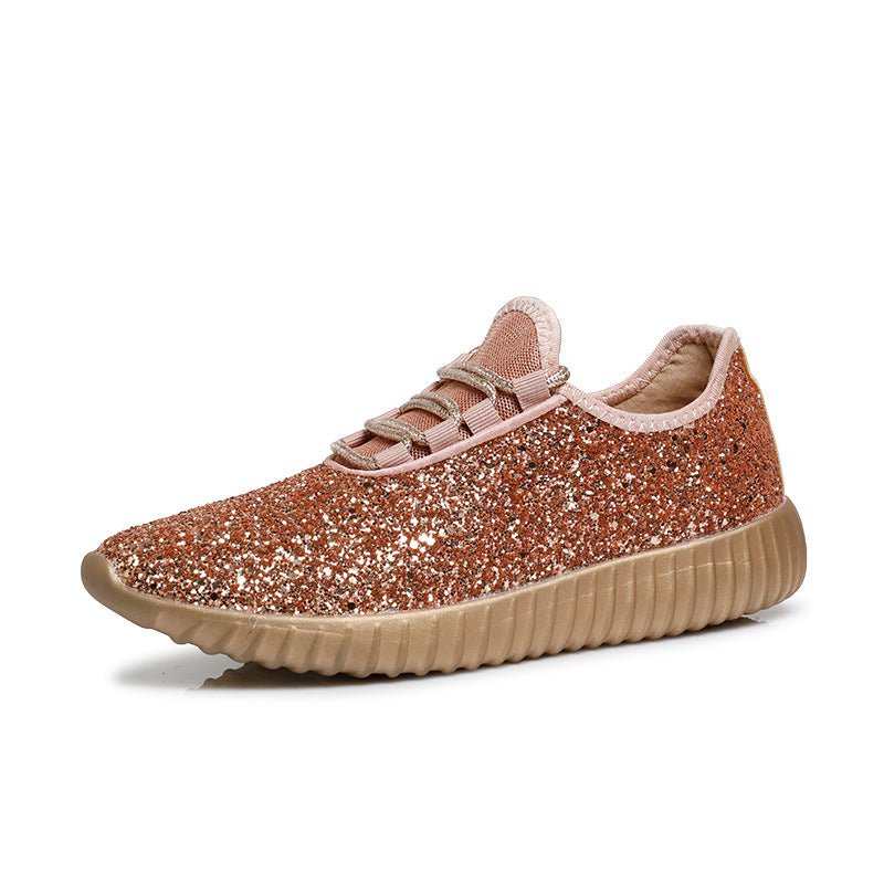 Shoes Women's Lace-up Glitter Sparkling Sneaker Sequin