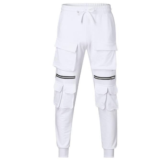 sports trousers, slim fashion, ftness White / XL Cargo pants AIII-Casual trouser CJNSXZHL00177-White-XL