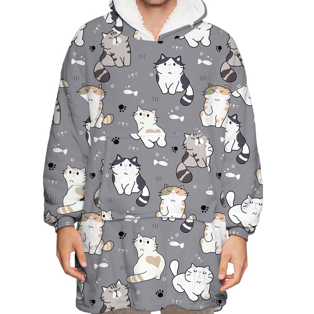 cat hoodies, sweater, fleace coat, cat sweathooded, cat oversize cat sweaterhoodie Winter Hoodie "AVOCADO"