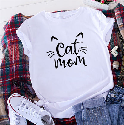 tshirt Cotton t shirts CAT MOM