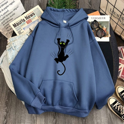 cat hoodie, women cat hoodie, sweatshirt, women cat sweatshirt Haze Blue / US-XS Men blue hoodie FCGH:022953097815