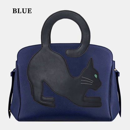 cat habdbag, cat women bag, shouldder bag, handbag blue / China Tail Cat Handbag TCH:001803170834