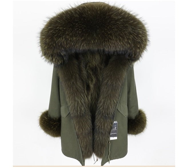 long winter jacket women's 31  Long FC2 / S Long Winter Jacket Women's Raccoon Fur Collar RJW:1832647351611.127