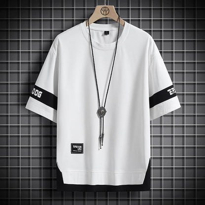 Tshirt White / M FOR 155 CM 55KG Men's loose fit t shirt o-neck TVT:6804213020796.01