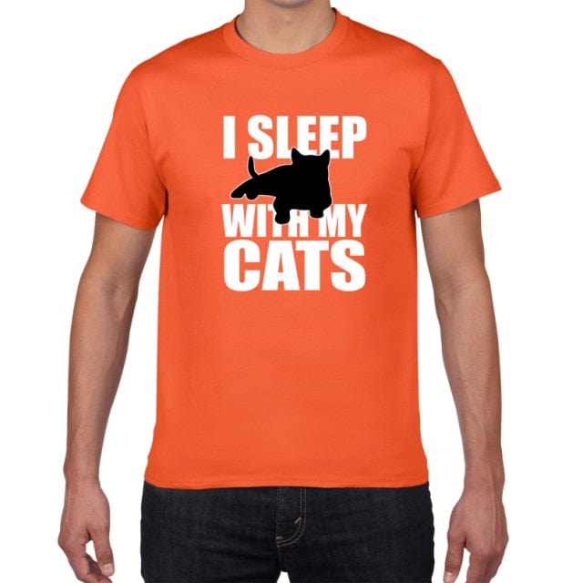 cat t-shirt, t-shirt, men tshirt F908MT orange / S Men's orange t-shirt MCO:0022118575540.01