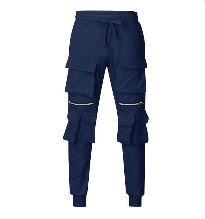 sports trousers, slim fashion, ftness Navy / L Cargo pants AIII-Casual trouser CJNSXZHL00177-Navy-L