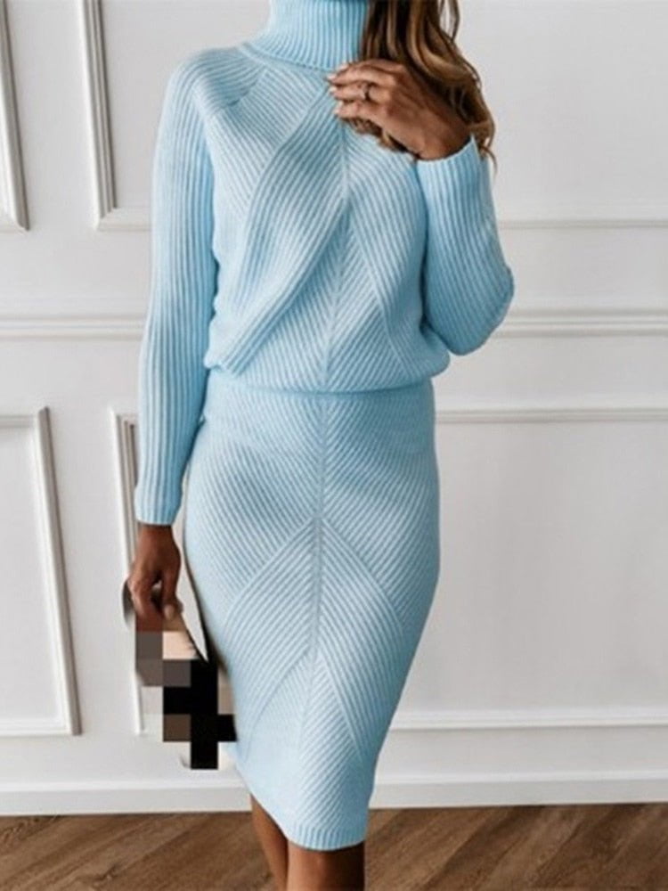 Sweater and skirt Sweater and skirt (slim) Knit suit