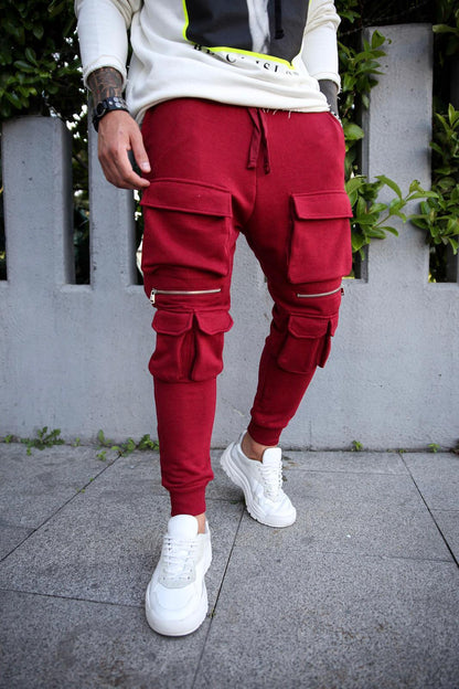 sports trousers, slim fashion, ftness Cargo pants AIII-Casual trouser