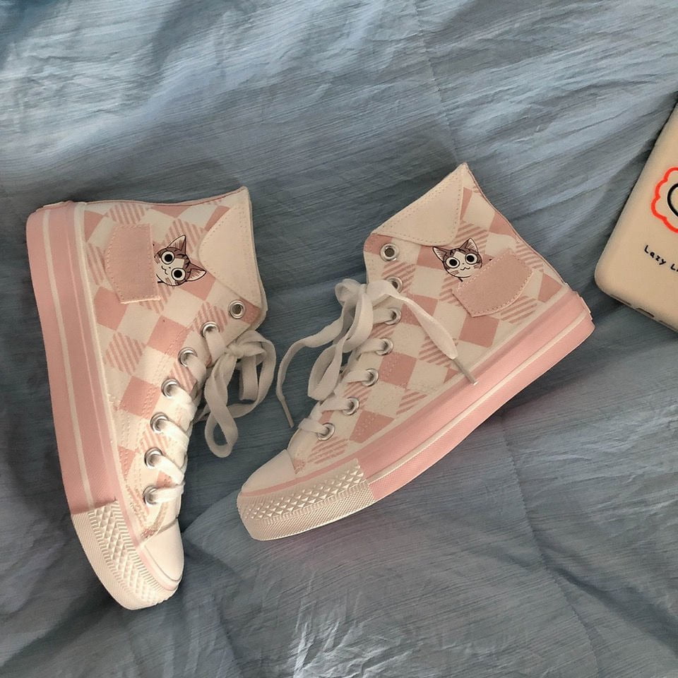Pink Canvas Sneaker 