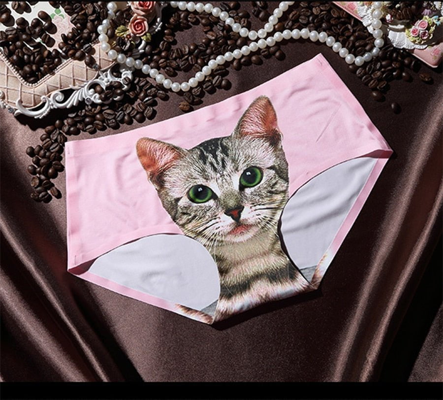 underwear, women underwear, cat women underwear Pink sexiest women's underwear pussycat SPU:0015317772998