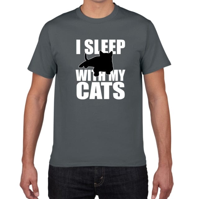 cat t-shirt, t-shirt, men tshirt F908MT dark grey / S Dark grey t-shirt men's MDG:0022118575540.01