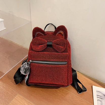 cat bag, cat backpack, cat backbag, ladies cat backpack, women backpack , cat leather bag, ladies bag Burgundy Backpack Cat Pattern Bag for Girl BCS:0015713229953