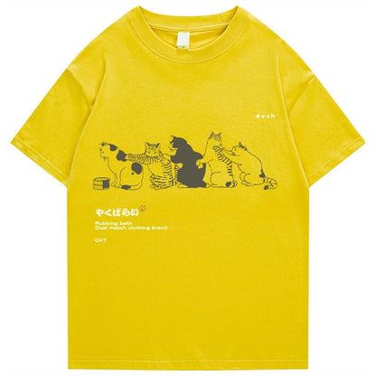 yellow 1 / S funny cat t shirts cotton 14:691#yellow 1;5:100014064