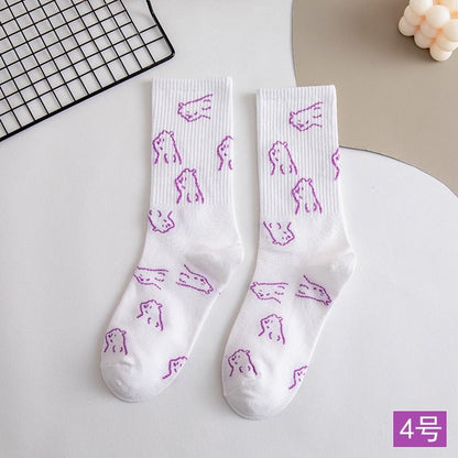 2 women's purple socks 6pairs lot 14:173#2