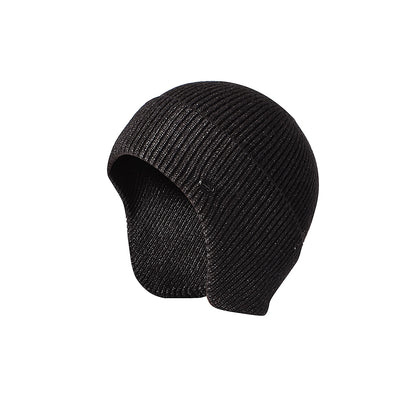 D Knitted Beanie Hat Mens winter cap with earmuff 14:691#D Knitted Beanie Hat
