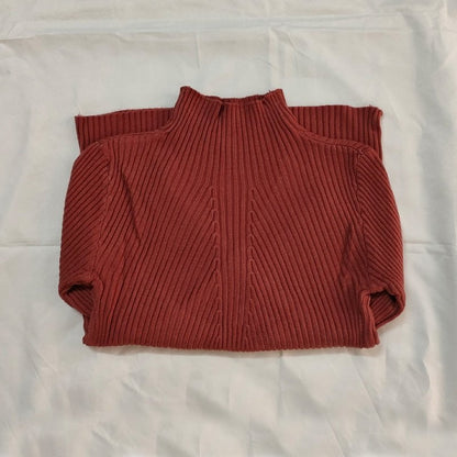 Brick Red / One Size Turtleneck Sweater Ladies Knitted Sweater 14:200661023#Brick Red;5:200003528