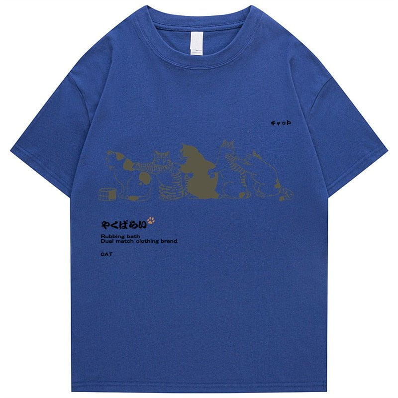 blue 2 / S funny cat t shirts cotton 14:1052#blue 2;5:100014064
