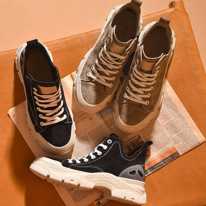 THUNDERBOLT suede leather sneakers