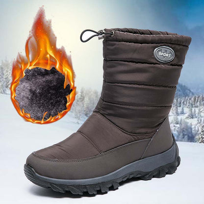 brown / 36 Women's winter boots waterproof ankle 14:201496390#brown;200000124:200000334