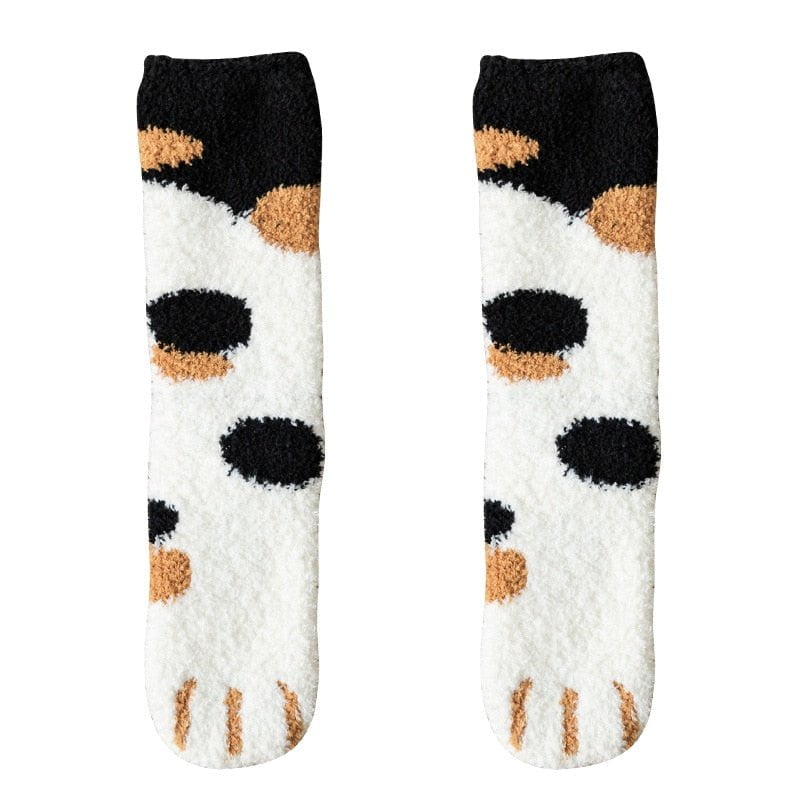 4 / 35-40EUR Free Size Winter socks with cat paws 14:202997806#4;5:200003528#35-40EUR Free Size