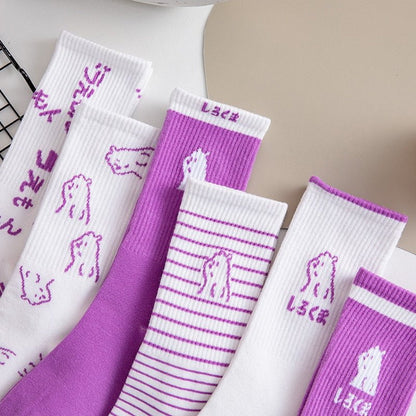 women's purple socks 6pairs lot