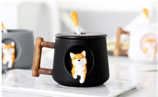ceramic mug with spoon