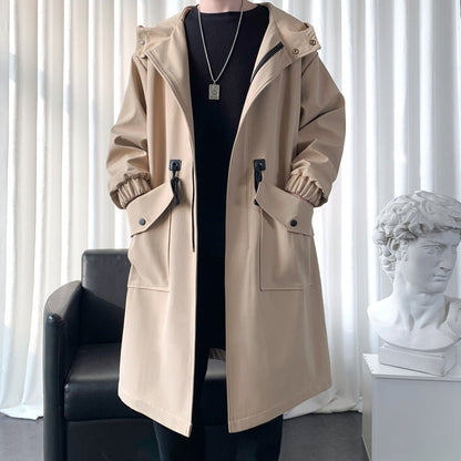 khaki / S / China Mens long trench coat overcoat wb 14:771#khaki;5:100014064;200007763:201336100