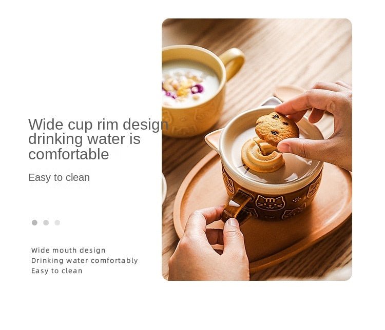 cat mug cute ceramic coffee cup