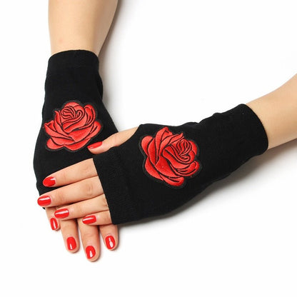 19 / Women Free Size Black fingerless gloves rhinestone 14:200003699#19;200000287:200003528#Women Free Size