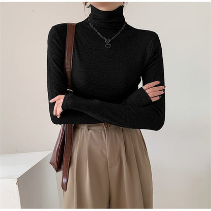 Black / One Size Turtleneck Sweater Ladies' Top 14:193;5:200003528