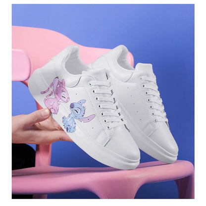 Ladies platform shoes white