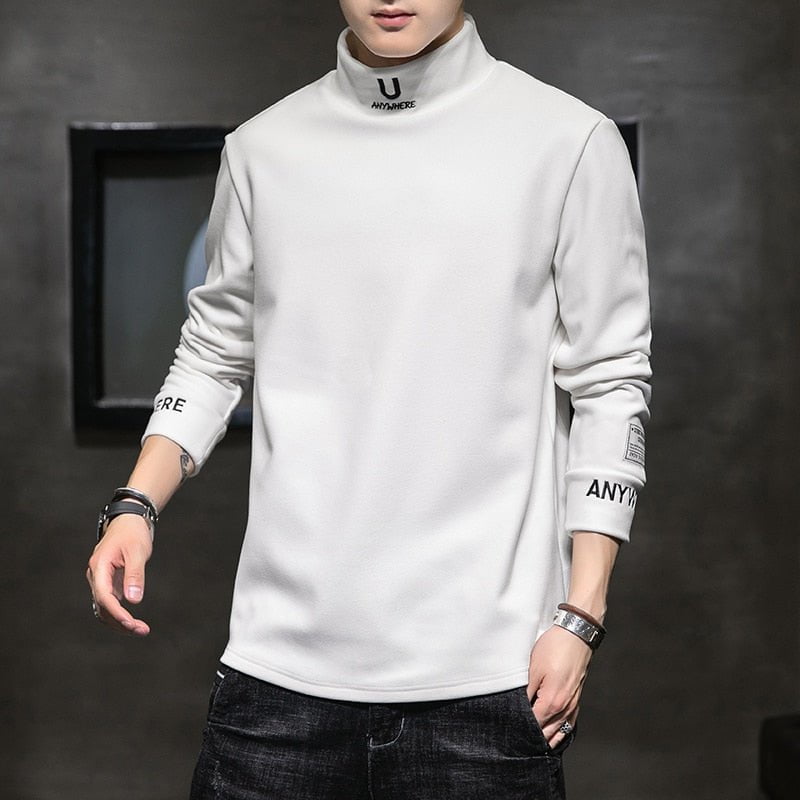 white / Asia Size M turtleneck long-sleeve sweatshirt-anywhere 14:771#white;5:361386#Asia Size M