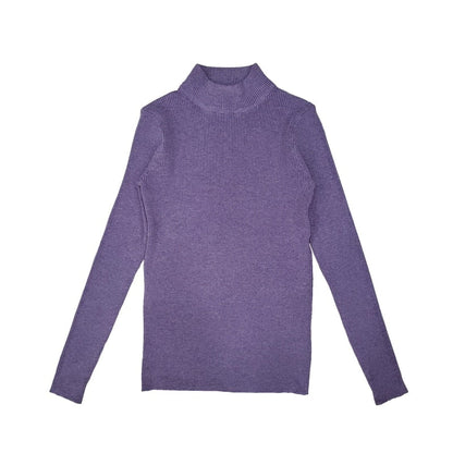Violet / S Womens turtleneck sweaters Long Sleeve Slim 14:496#Violet;5:100014064