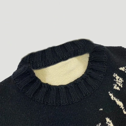 knitted cotton sweater vintage retro