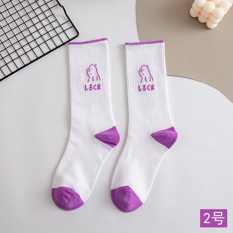 3 women's purple socks 6pairs lot 14:1254#3
