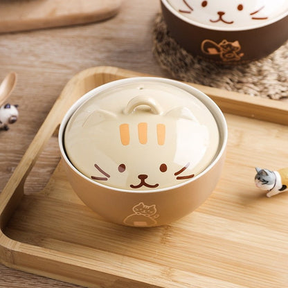 cute ceramic cat bowls noodle
