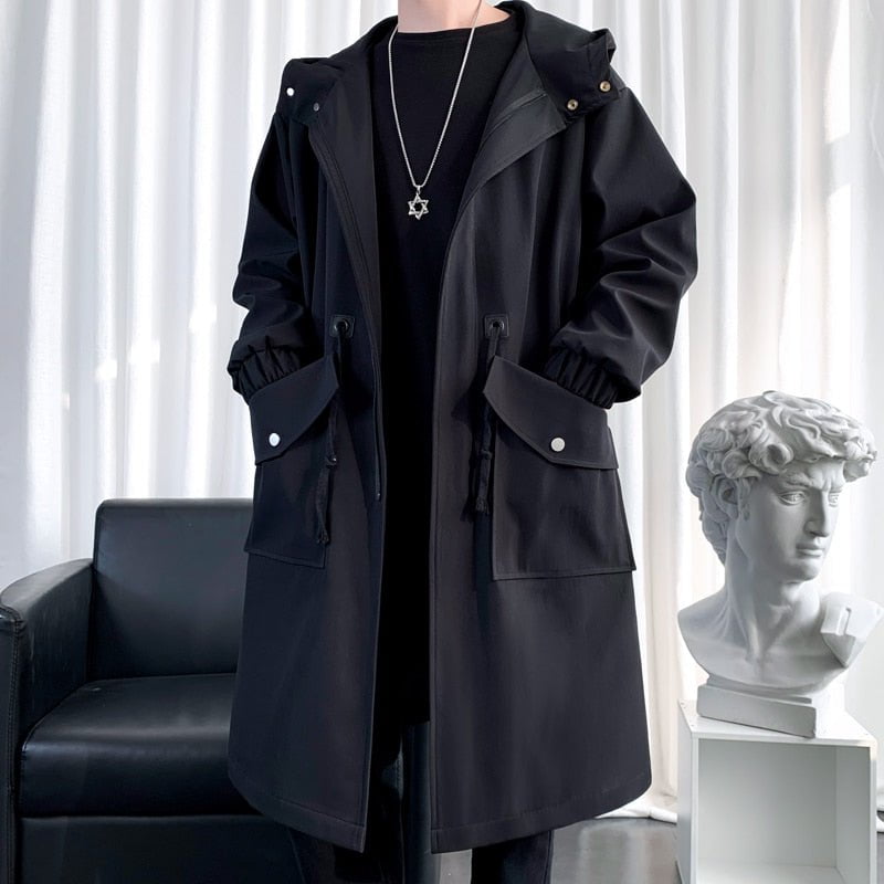 BLACK / S / China Mens long trench coat overcoat wb 14:193#BLACK;5:100014064;200007763:201336100