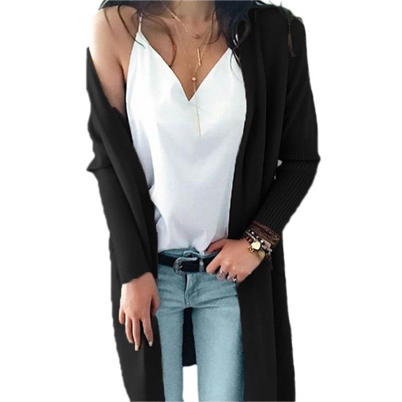 Black / S Long sweater cardigans jacket coat ladies 14:193;5:100014064