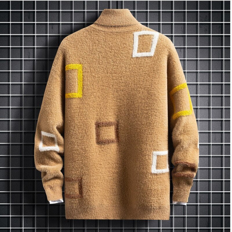 Mink velvet turtleneck sweater