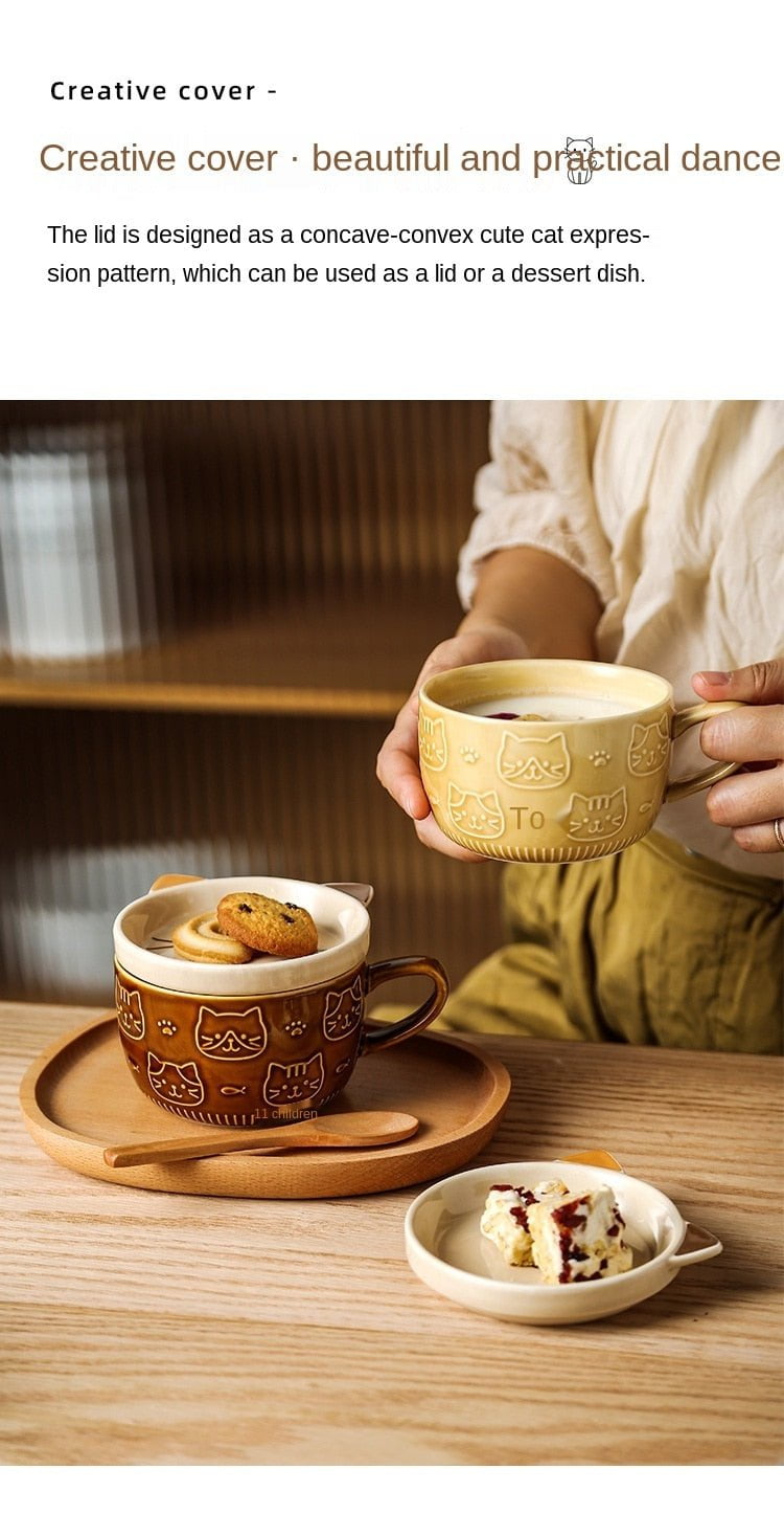 cat mug cute ceramic coffee cup